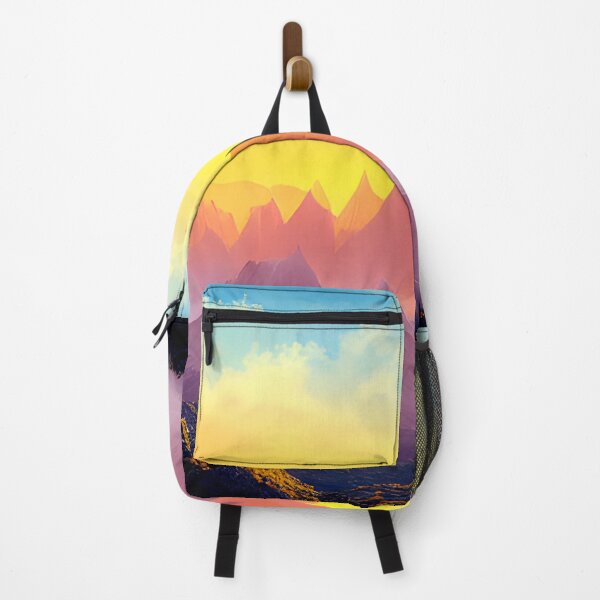 Item preview, glamorous mountain view with minimal retro style painting, nature painting #9 designed and sold by supeart.