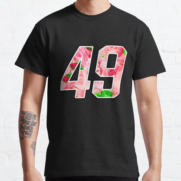 All Sports Fan Favorite Number #49 Jersey V-Neck T-Shirt