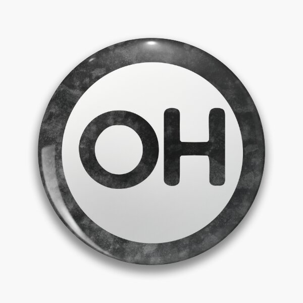 Item preview, Ohio OH distressed black and white circle designed and sold by Krista Robertson.