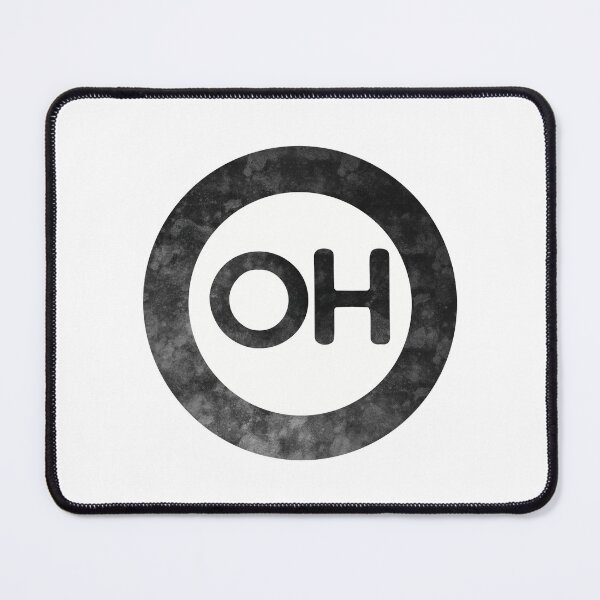 Item preview, Ohio OH distressed black and white circle designed and sold by Krista Robertson.