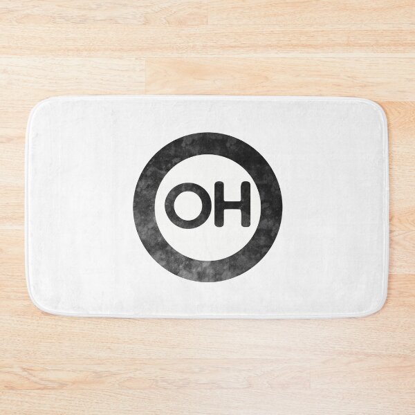 Item preview, Ohio OH distressed black and white circle designed and sold by Krista Robertson.