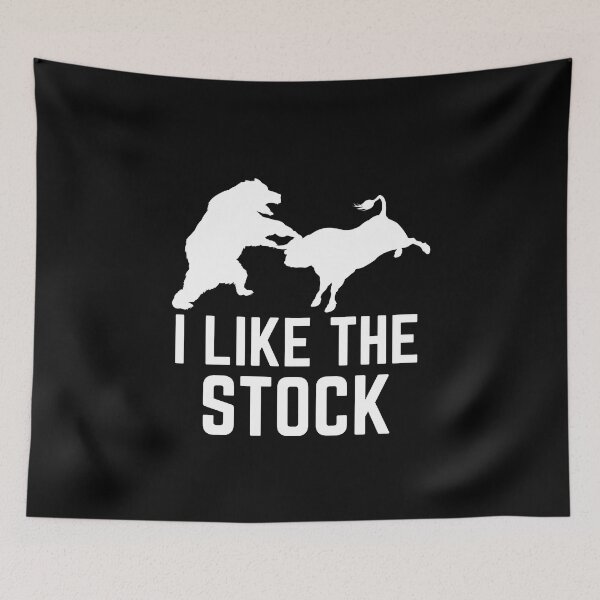Item preview, I Like The Stock - Bear & Bull Fighting Funny designed and sold by Dip-Art.