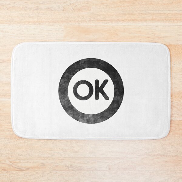 Item preview, Oklahoma OK distressed black and white circle designed and sold by Krista Robertson.