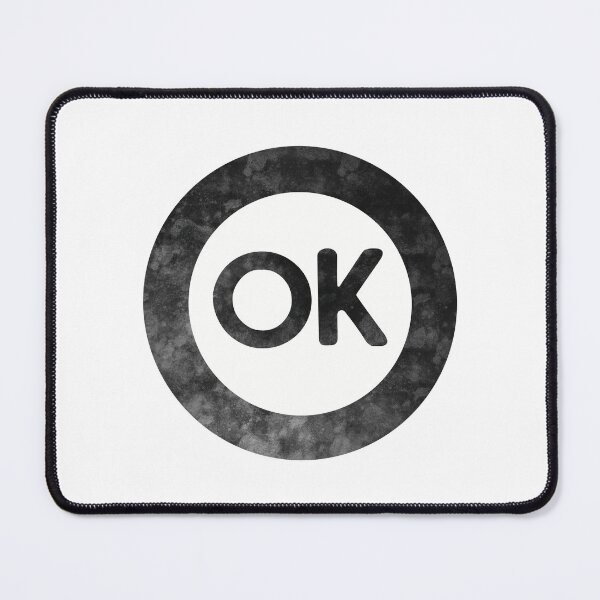 Item preview, Oklahoma OK distressed black and white circle designed and sold by Krista Robertson.