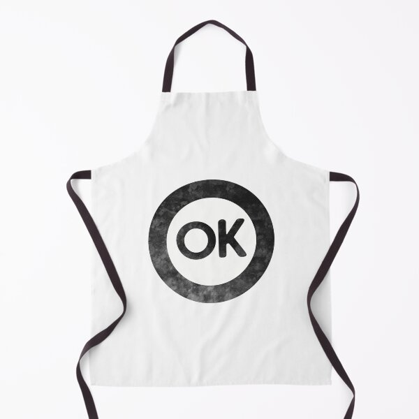Item preview, Oklahoma OK distressed black and white circle designed and sold by Krista Robertson.