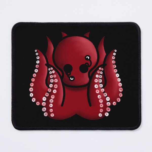 Item preview, red octopus with broken eyes for Halloween designed and sold by octo-PS.