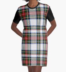 Clan Stewart Dress Tartan Plaid Pattern Graphic T-Shirt Dress