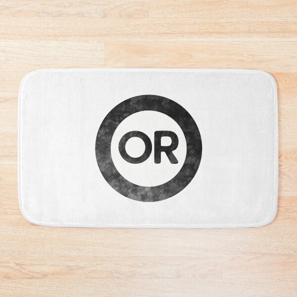 Item preview, Oregon OR distressed black and white circle designed and sold by Krista Robertson.
