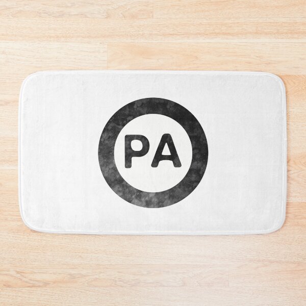 Item preview, Pennsylvania PA distressed black and white circle designed and sold by Krista Robertson.