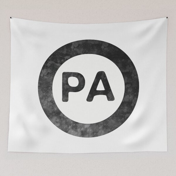 Item preview, Pennsylvania PA distressed black and white circle designed and sold by Krista Robertson.
