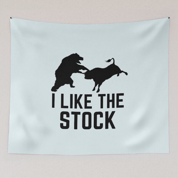 Item preview, I Like The Stock - Bear & Bull Fighting Funny designed and sold by Dip-Art.