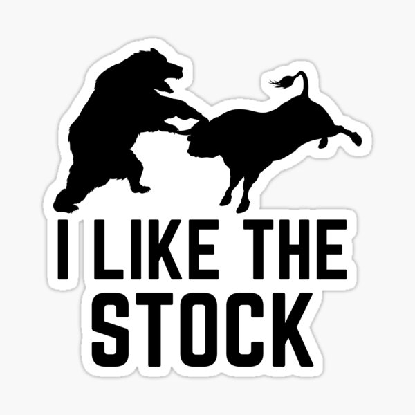 Sticker mit Bulle gegen Bär Aktienmarkt Börse Trading KI Kunst von  CreatDifference