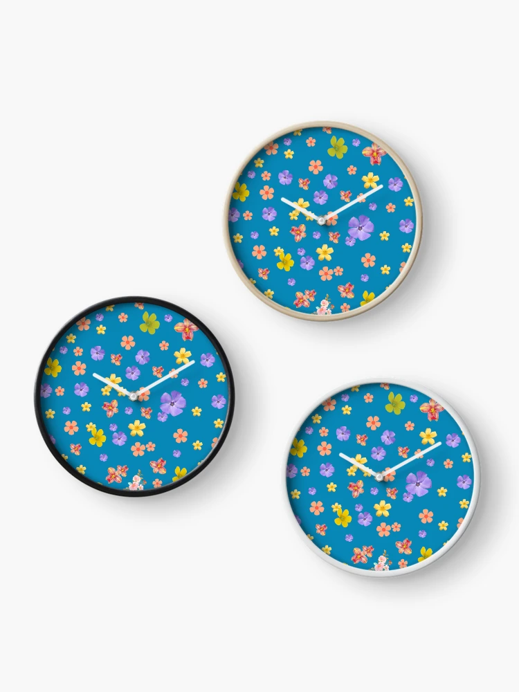 Thumbnail 3 of 4, Clock, Exotic Floral Pattern designed and sold by Rell1970.