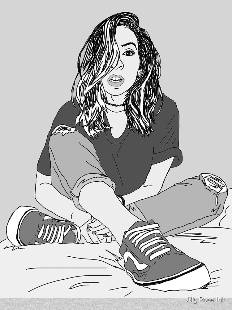 The Gabbie Show line drawing by JillianLaManna