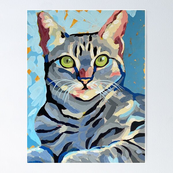 Item preview, Hand Painted Striped Cat designed and sold by Sandy Pons.