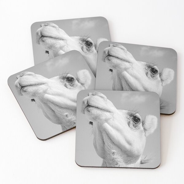 Item preview, Camel portrait, black and white photography for Art Board Prints designed and sold by stedata.