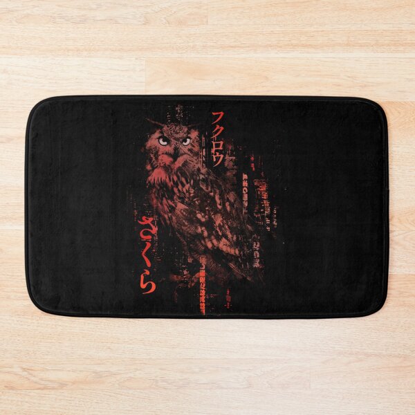 Item preview, Red Japanese Cyberpunk Horned Owl - Sakura Animal designed and sold by Area31Studios.
