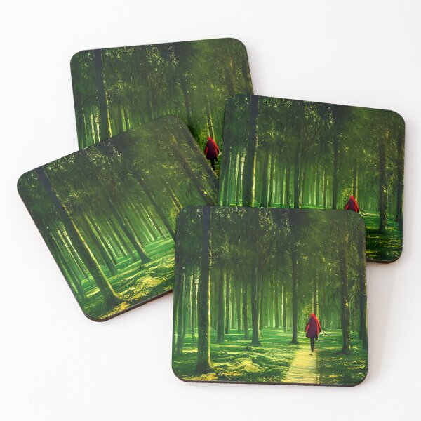 Item preview, green woods forest tree, nature painting #22 designed and sold by supeart.