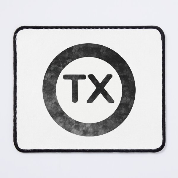 Item preview, Texas TX distressed black and white circle designed and sold by Krista Robertson.
