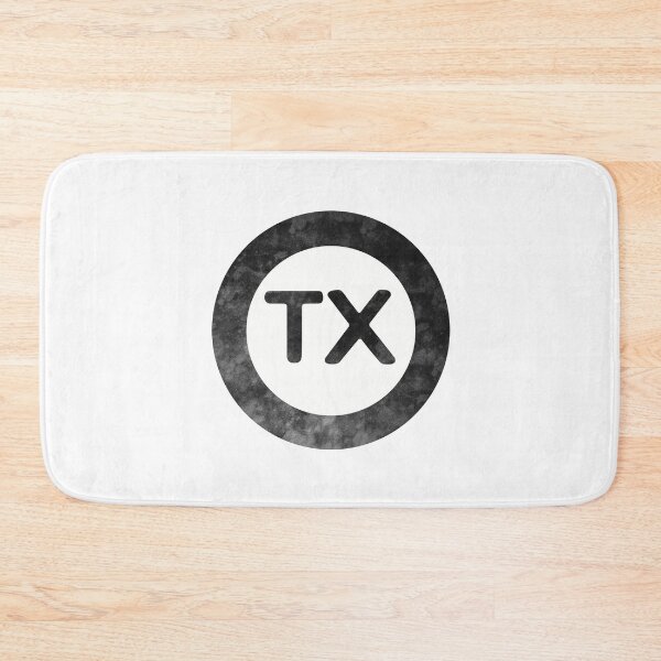 Item preview, Texas TX distressed black and white circle designed and sold by Krista Robertson.