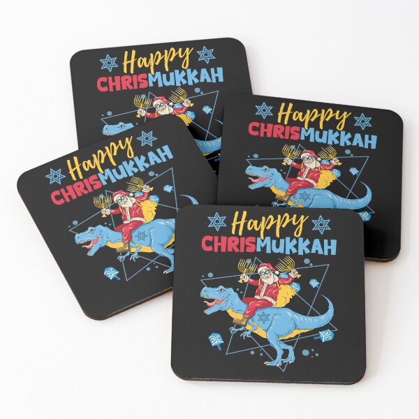 Item preview, Happy Chrismukkah Funny Hanukkah Christmas Gift, Dinosaur Santa Claus Jewish Christmas Ugly designed and sold by Rich-Bogus.