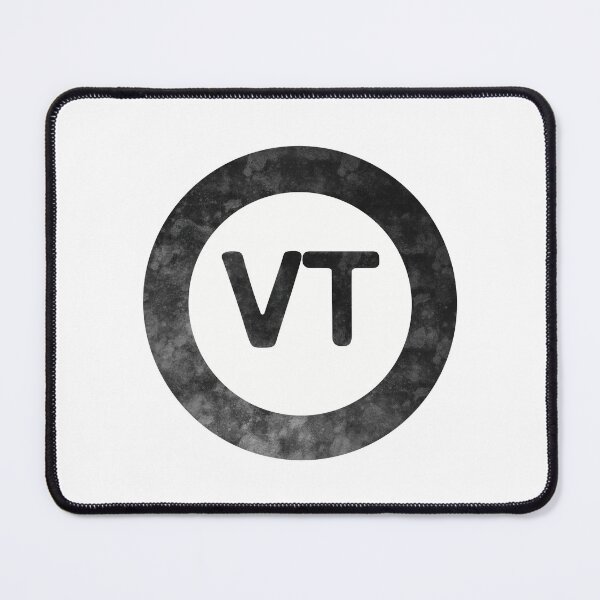 Item preview, Vermont VT distressed black and white circle designed and sold by Krista Robertson.