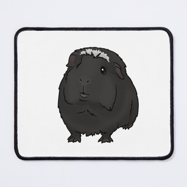 Item preview, Black with White Crested Guinea Pig designed and sold by KatsGuineapigs.