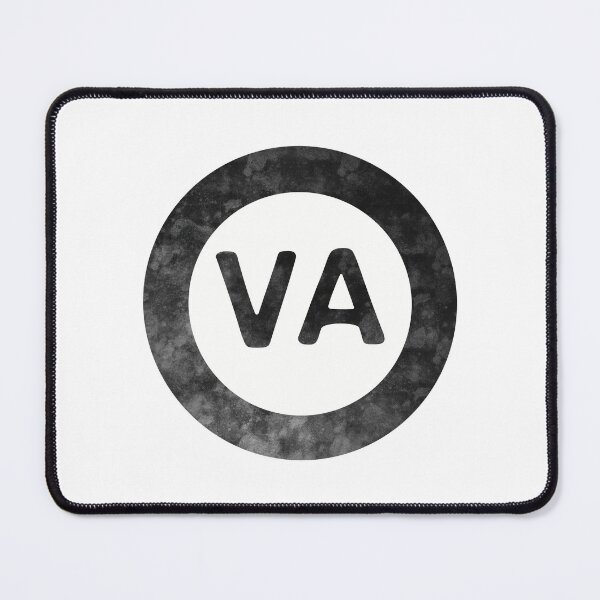 Item preview, Virginia VA distressed black and white circle designed and sold by Krista Robertson.