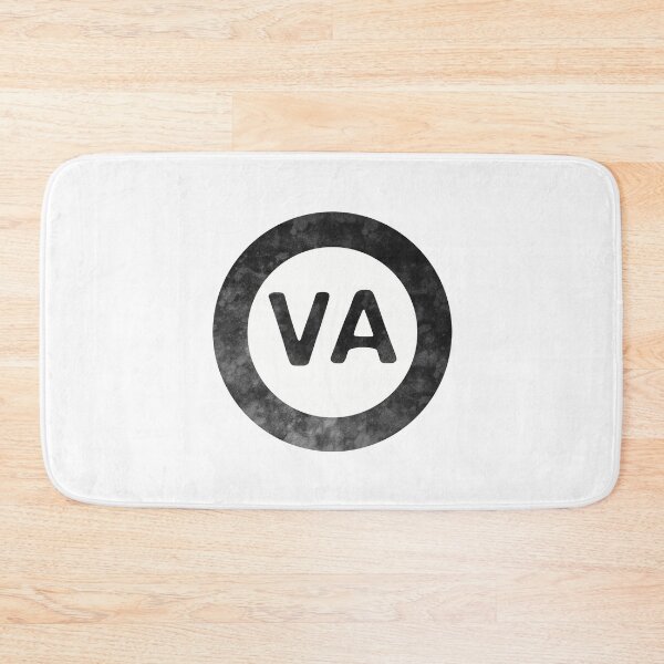 Item preview, Virginia VA distressed black and white circle designed and sold by Krista Robertson.