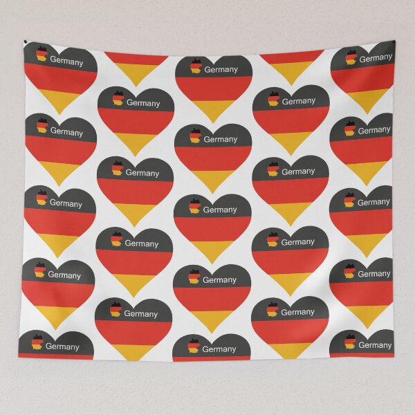 Artikelvorschau, Heart with flag colors and Germany map.Herz mit Flaggenfarben und Deutschlandkarte entworfen und verkauft von Tarsalla.