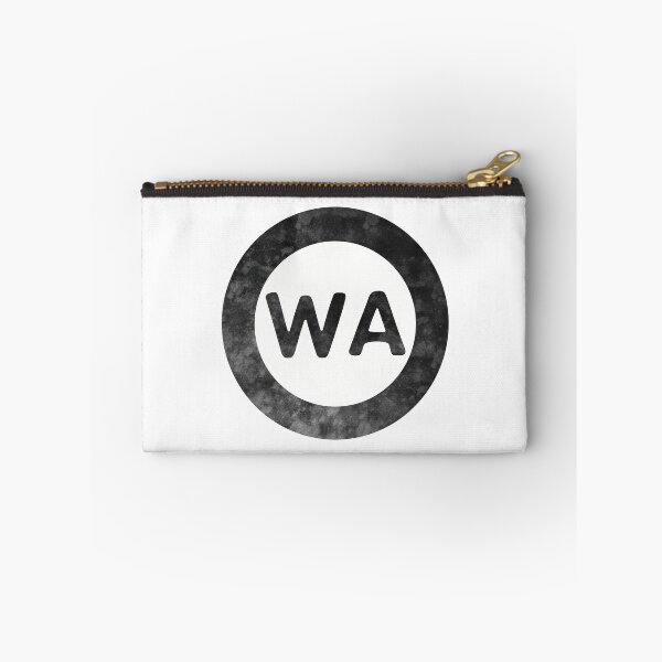 Item preview, Washington WA distressed black and white circle designed and sold by Krista Robertson.
