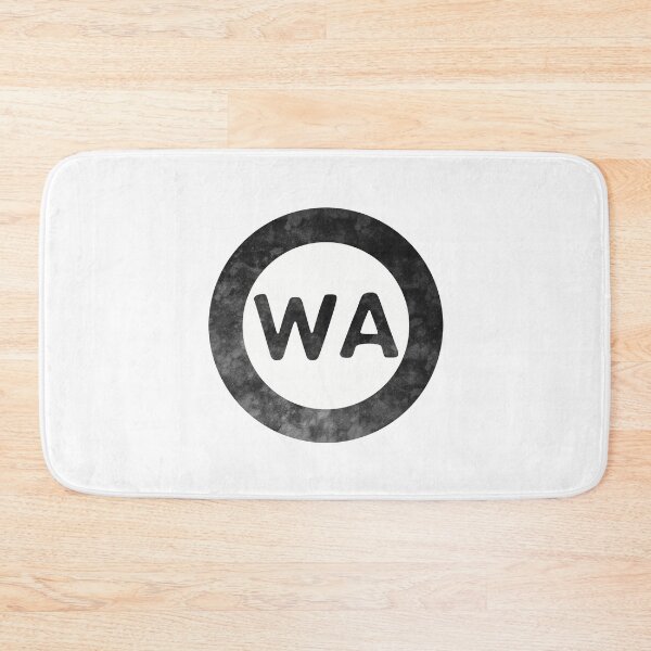 Item preview, Washington WA distressed black and white circle designed and sold by Krista Robertson.