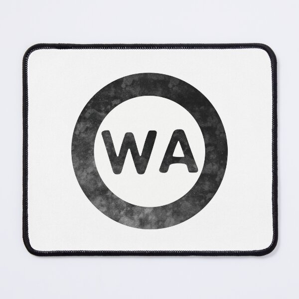 Item preview, Washington WA distressed black and white circle designed and sold by Krista Robertson.