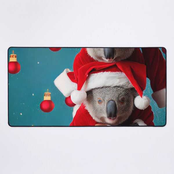 Item preview, Two Cute Christmas Koala Bear dressed as Santa with gifts and Christmas decorations. designed and sold by DigitalDreamArt.