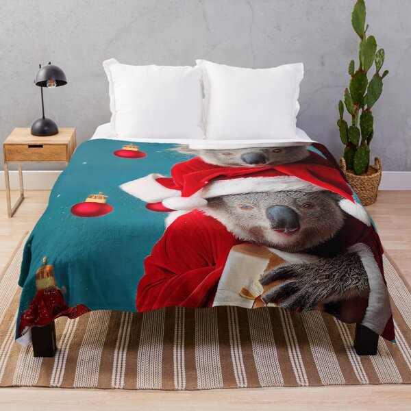 Item preview, Two Cute Christmas Koala Bear dressed as Santa with gifts and Christmas decorations. designed and sold by DigitalDreamArt.