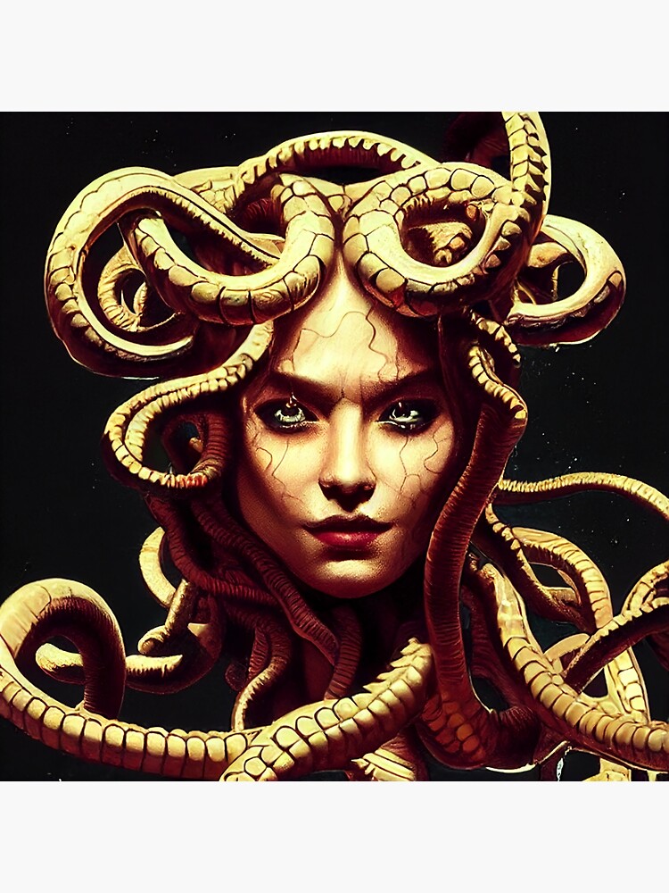 "Medusa, Greek Mythology. Statuelike portrait." Poster for Sale by