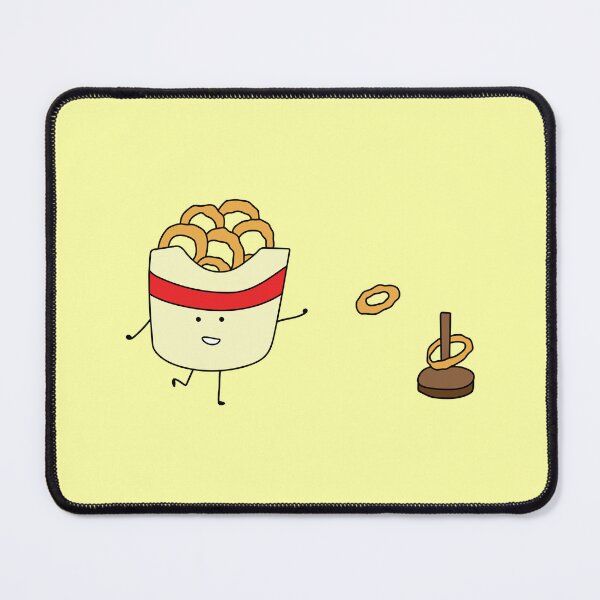 Item preview, funny fried onion rings playing ring toss game designed and sold by wordspotrayal.