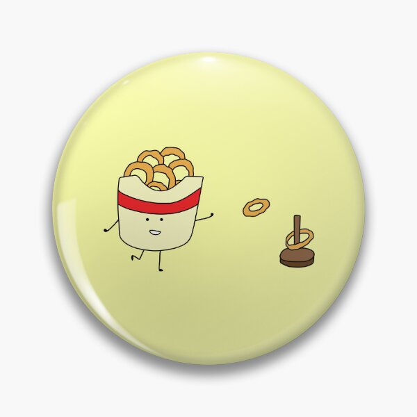 Item preview, funny fried onion rings playing ring toss game designed and sold by wordspotrayal.
