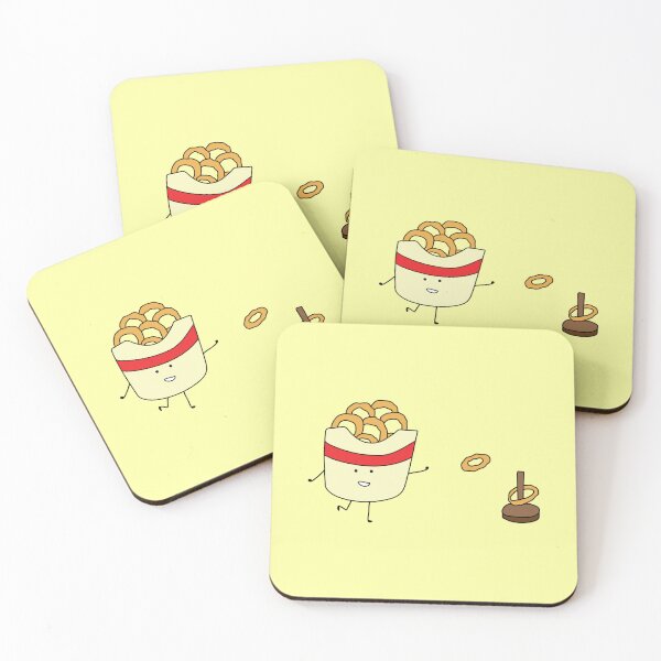 Item preview, funny fried onion rings playing ring toss game designed and sold by wordspotrayal.