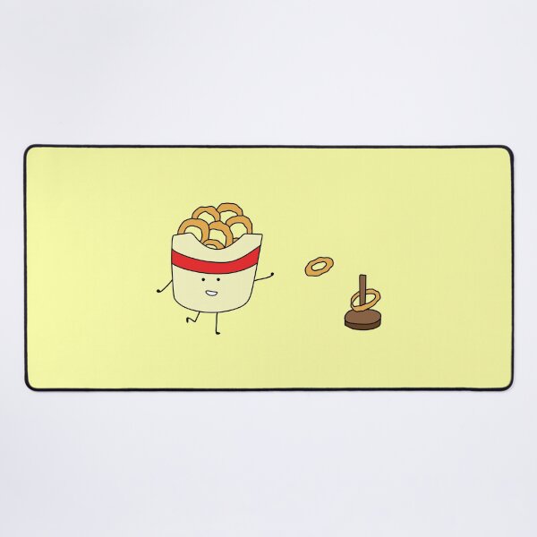 Item preview, funny fried onion rings playing ring toss game designed and sold by wordspotrayal.