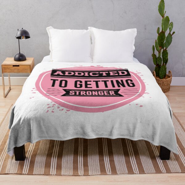 Item preview, Addicted to getting Stronger - Positive Quote - Dark Pink Round Background - Motivation - Evolve - Empower - Gym designed and sold by Mechanical-Artt.