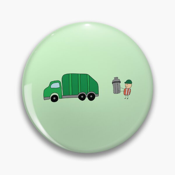 Item preview, funny garbage man holding trash bin with garbage truck designed and sold by wordspotrayal.