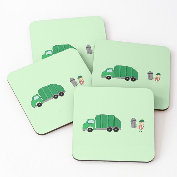 Item preview, funny garbage man holding trash bin with garbage truck designed and sold by wordspotrayal.
