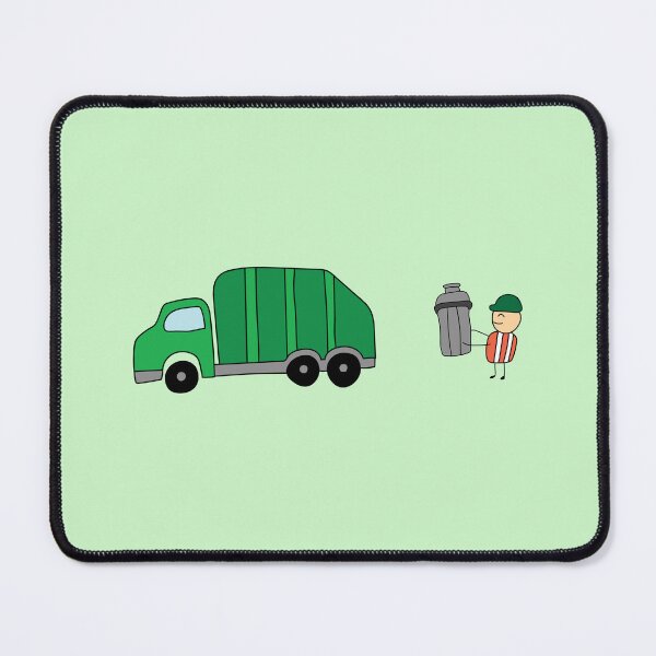 Item preview, funny garbage man holding trash bin with garbage truck designed and sold by wordspotrayal.
