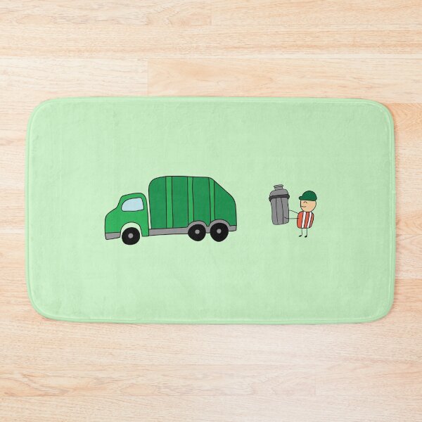 Item preview, funny garbage man holding trash bin with garbage truck designed and sold by wordspotrayal.