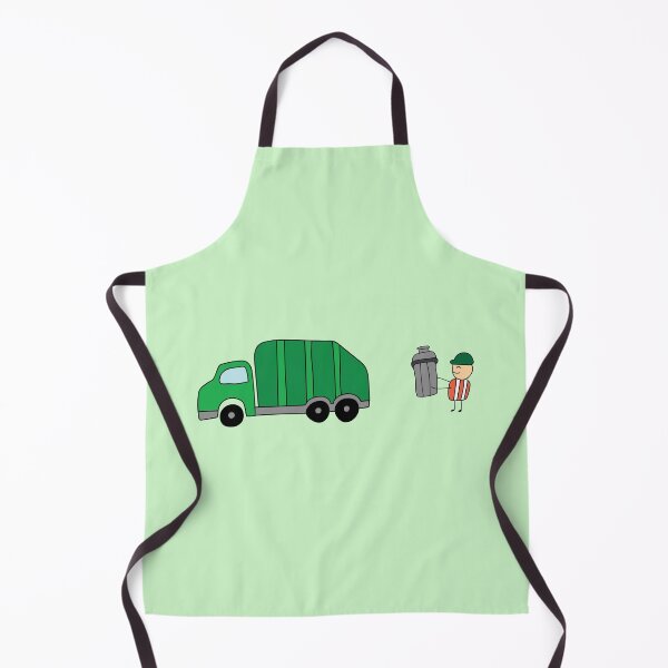 Item preview, funny garbage man holding trash bin with garbage truck designed and sold by wordspotrayal.