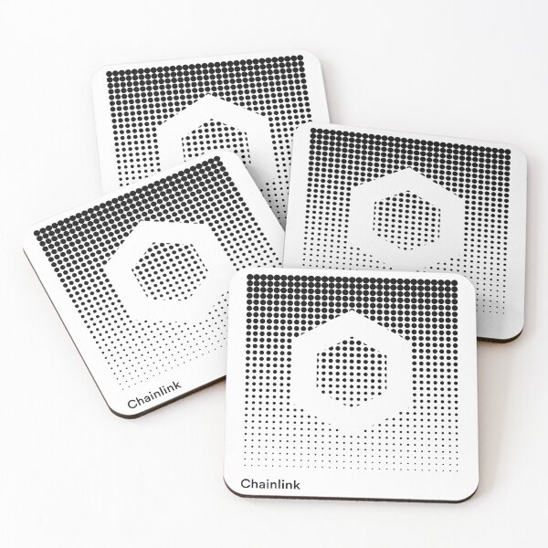 Item preview, Chainlink LINK Crypto Altcoin - Black and White Halftone Design designed and sold by CryptoMoods.