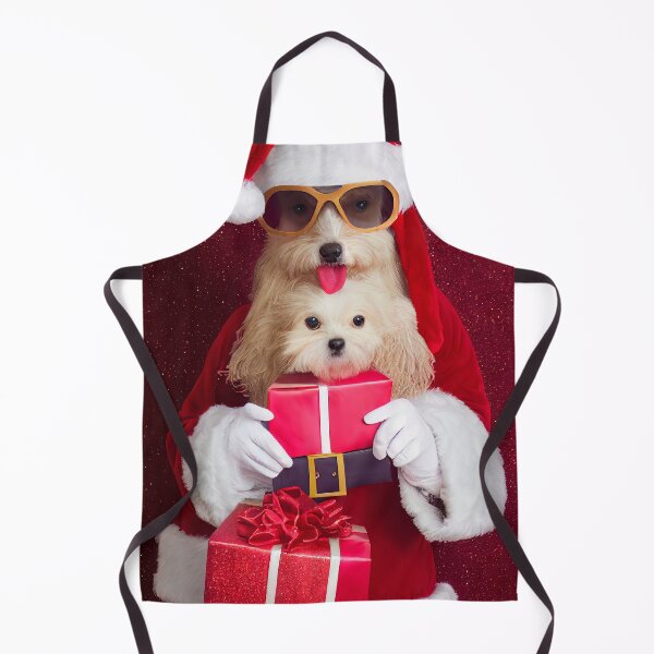 Item preview, Two Cute Christmas Santa dogs with sunglasses and gifts designed and sold by DigitalDreamArt.