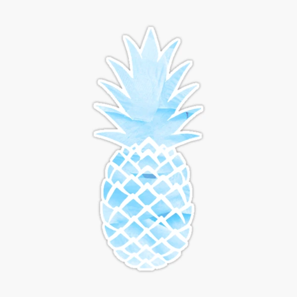 Pineapple Blue Aesthetic Sticker – Big Moods