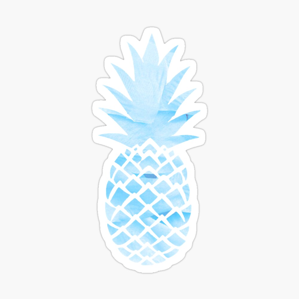 Pineapple Blue Aesthetic Sticker